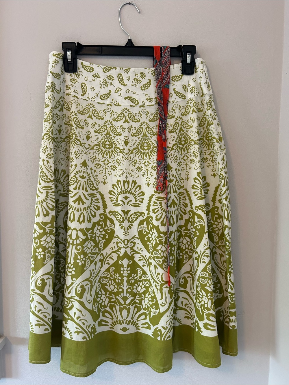 NorthStyle Midi Skirt 100% Cotton with Belt Women’s Size 8 (New Without Tags)